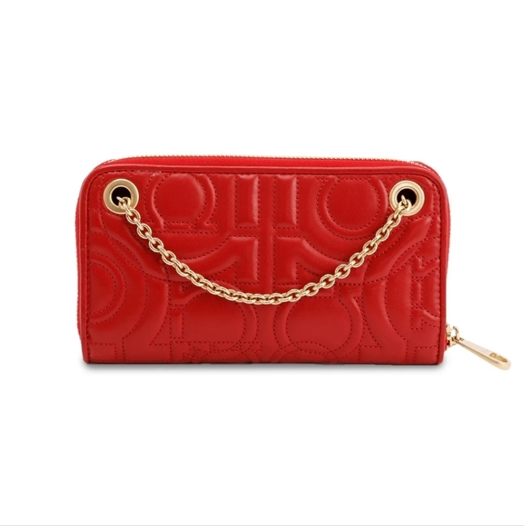Salvatore Ferragamo WOC Scarlet Red Wallet on Chain Authentic Bag Crossb… - Picture 5 of 15